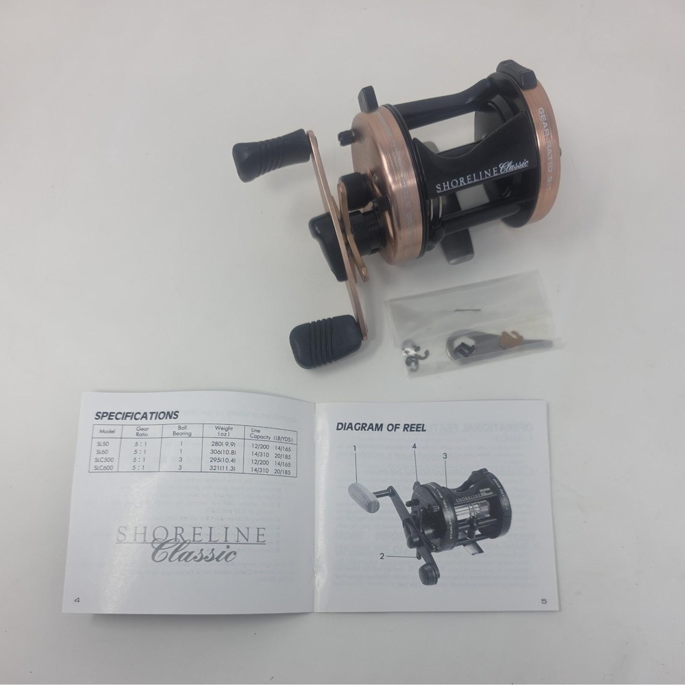 NOS Vintage Silstar Shoreline Classic SL60 Baitcasting Reel New In Box Manual - Picture 3 of 11